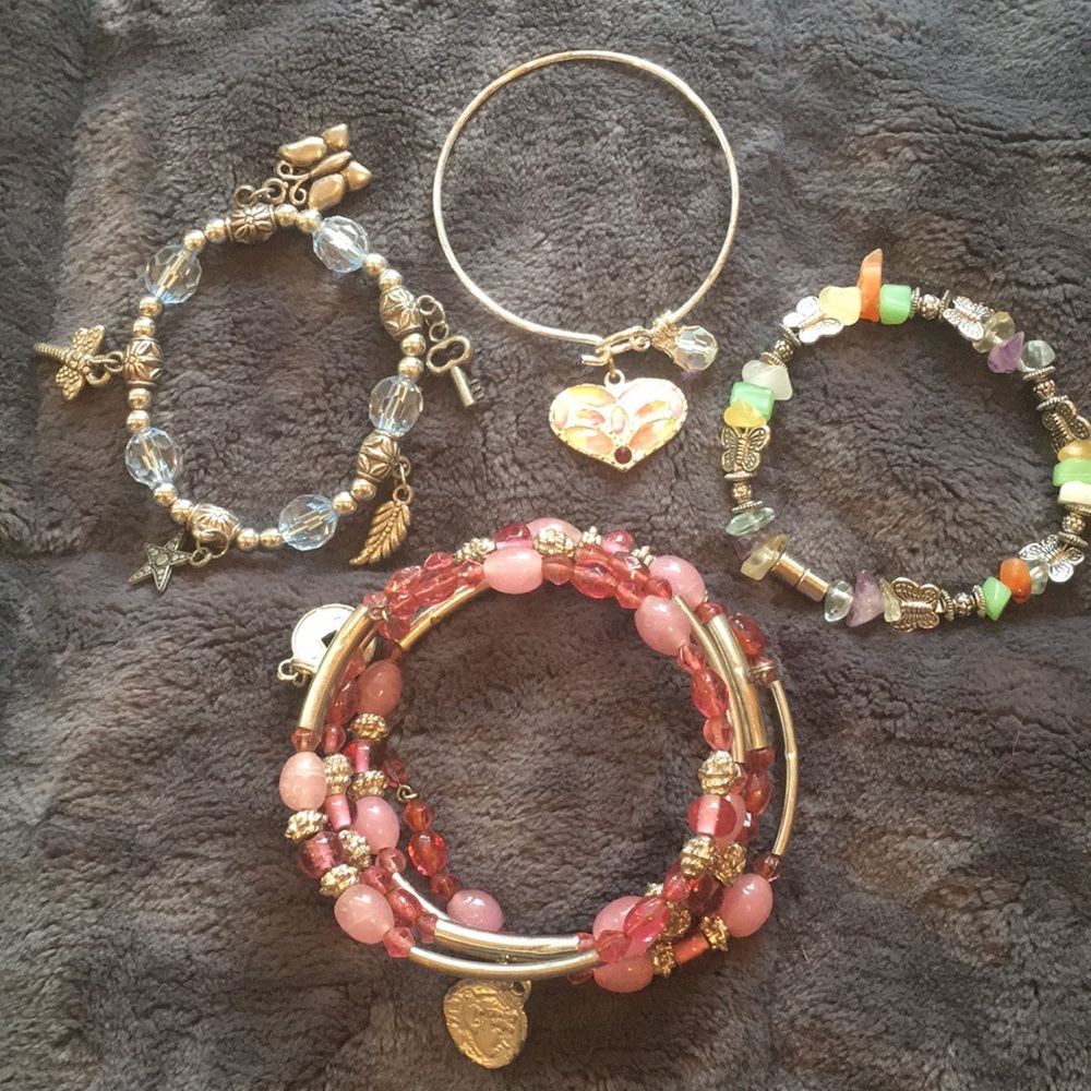 Lot of 4 girl bracelets for everyday or dress up